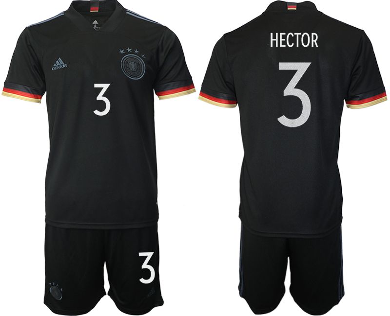 Men 2020-2021 European Cup Germany away black #3 Adidas Soccer Jersey